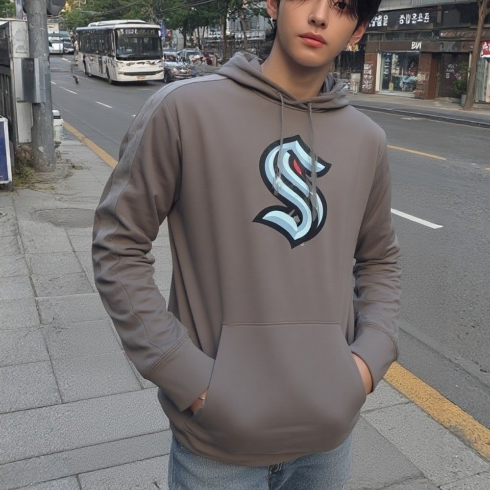 Seattle Kraken NHL Hockey Pullover Hoodie Men's Gray Official Licensed size M - Picture 2 of 4
